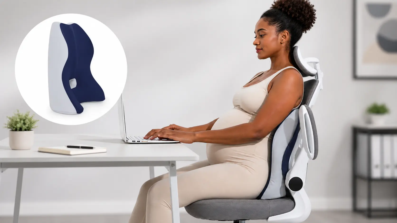 Dual Purpose Ergonomic Seat/Lumbar Cushion